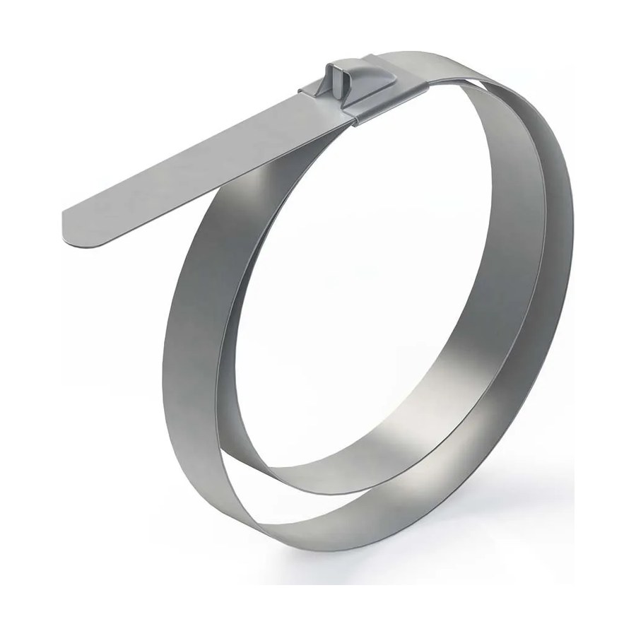 Abraçadeira Zip Dupla Volta Aço Inox 304 7,9 X 711 mm Diâmetro 102 mm 2,5 POL