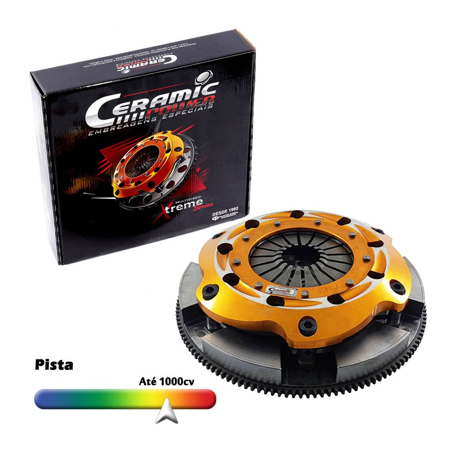 Embreagem Multidisco Xtreme Mista Cerâmica e Carbono AP Estria 16V Ceramic Power