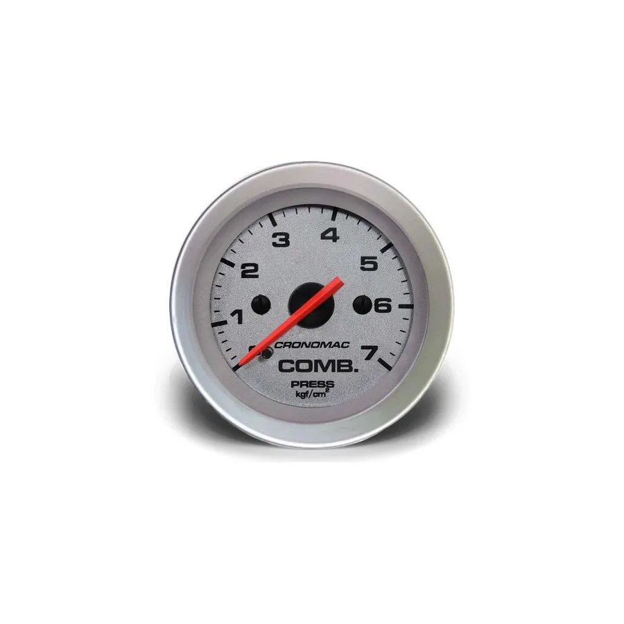 Manômetro 52MM Pressão de Combustível 7KG Racing Preto Cronomac